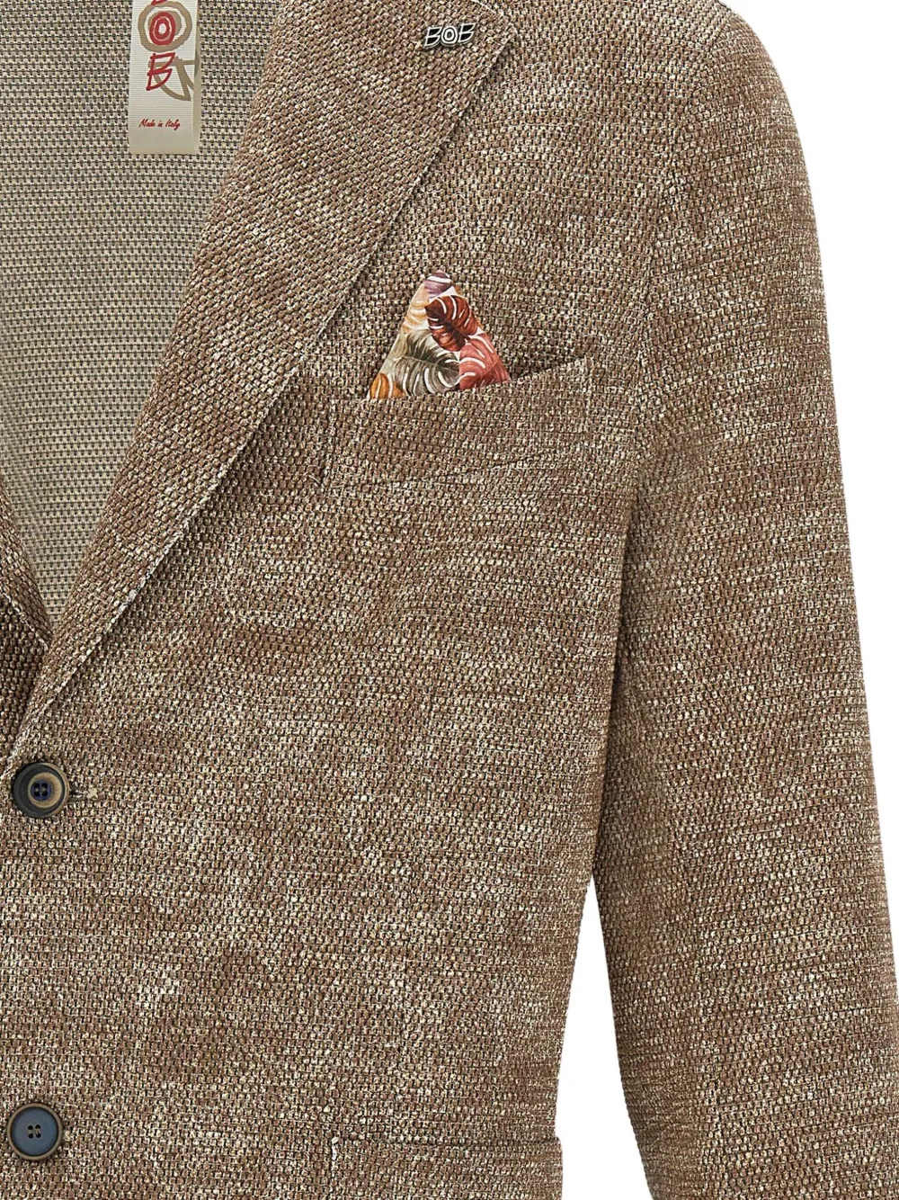 BOB Blazer met textuur Bruin