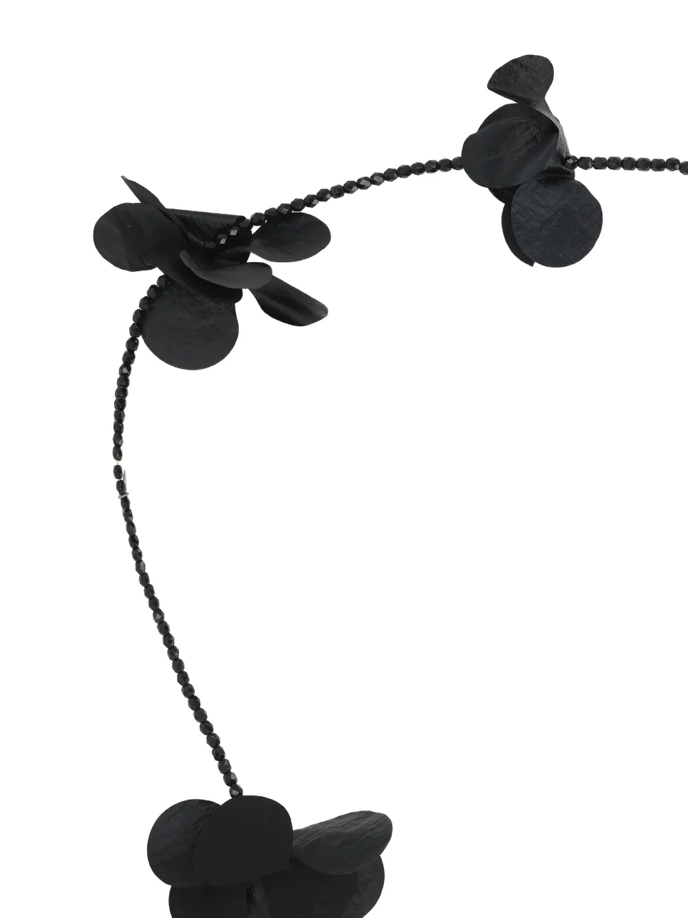 Maria Calderara beaded floral necklace - Nero