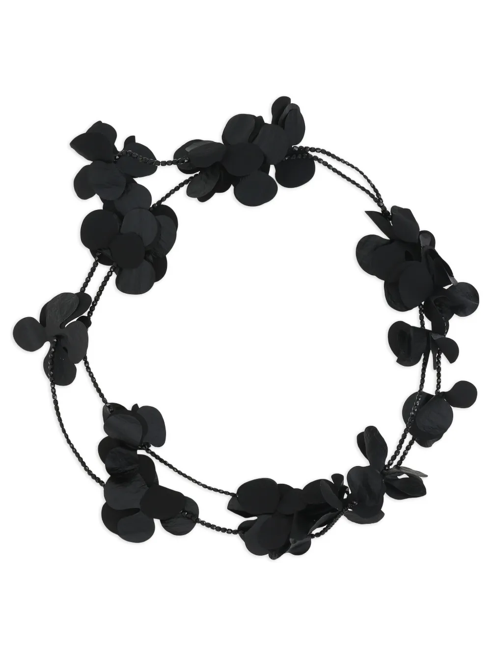 Maria Calderara beaded floral necklace - Nero
