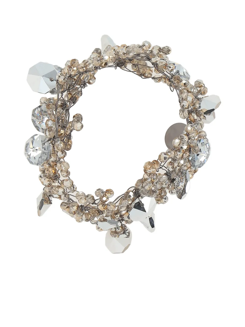 Maria Calderara beaded bijoux bracelet - Toni neutri