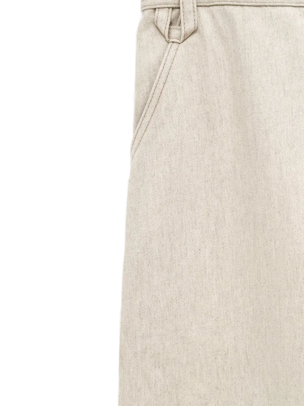Jacquemus High Waist Cargo Trousers With Wide Leg In Neutral