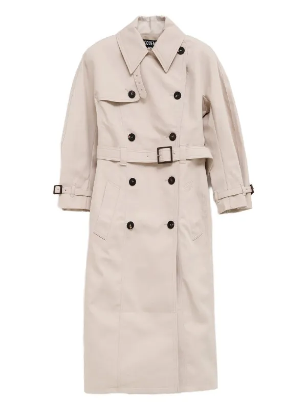 ホワイト ダブルブレスト トレンチコート Jacquemus ダブルブレスト トレンチコート | ホワイト | FARFETCH JP