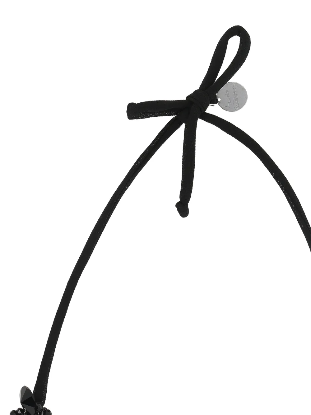 Maria Calderara crystals tie necklace - Zwart