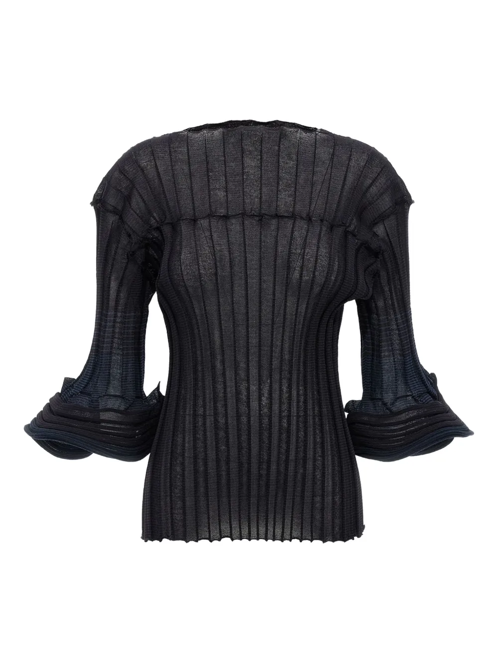 Issey Miyake Asagao ベルスリーブ プルオーバー - ブルー Issey Miyake Asagao ベルスリーブ プルオーバー - ブルー