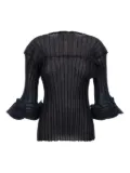 Issey Miyake Asagao ribbed bell-sleeve jumper - Blue