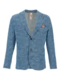 BOB textured button-up blazer - Blue