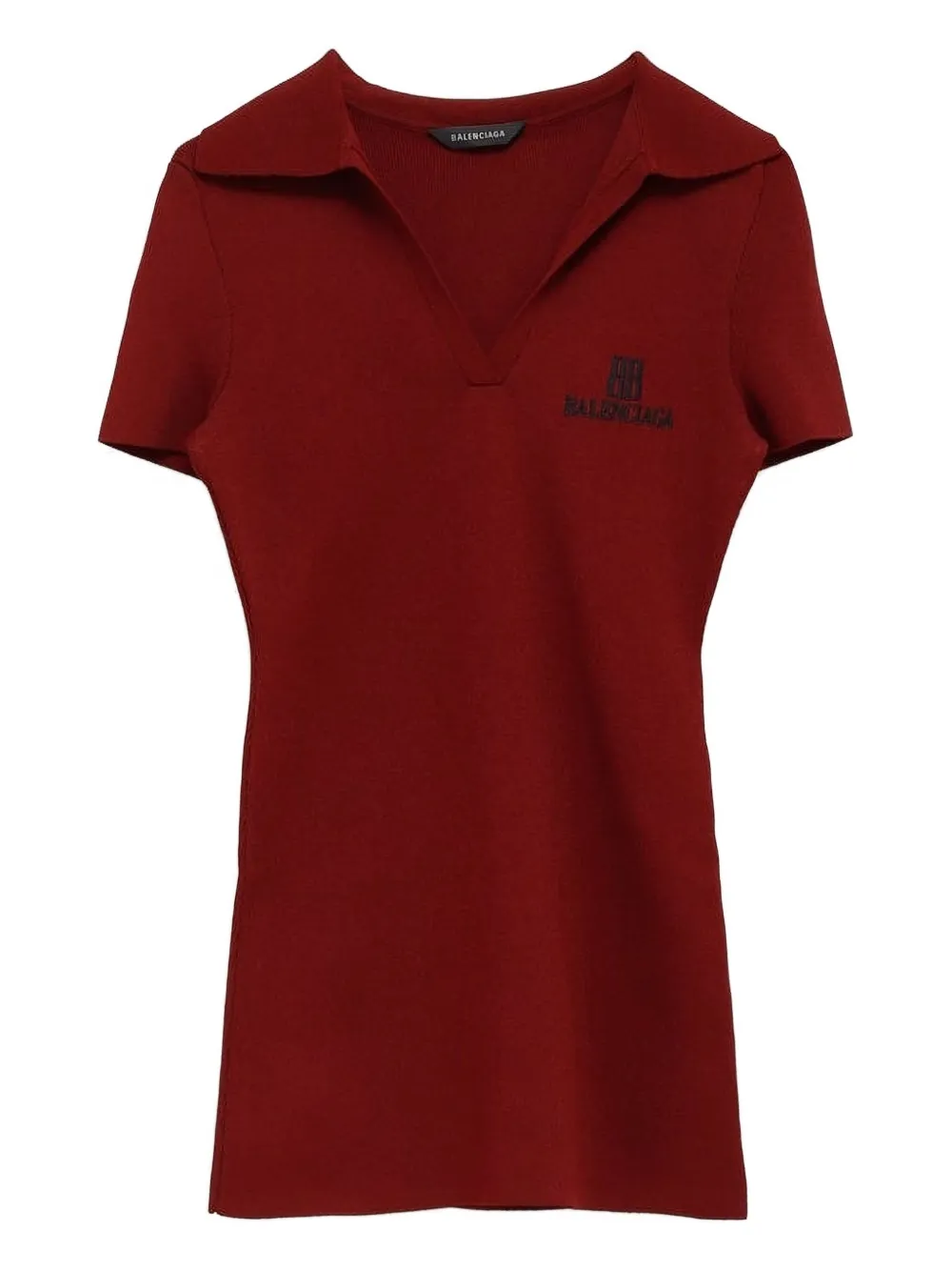 Balenciaga Polo con ricamo - Rosso