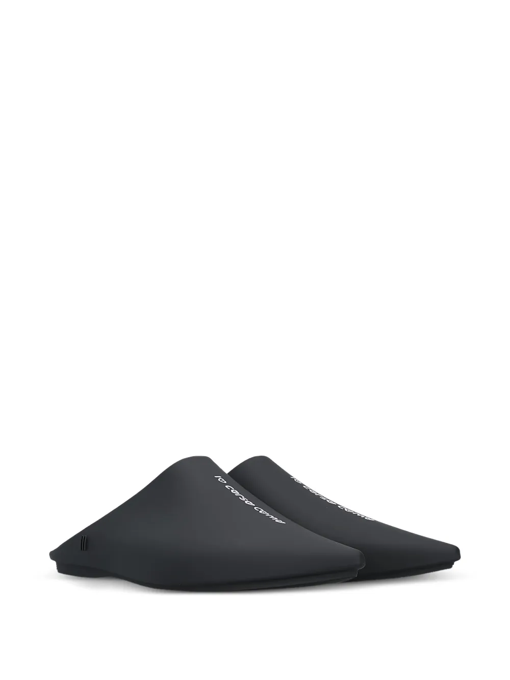 Melissa X 10 Corso Como logo-print point-toe mules Black