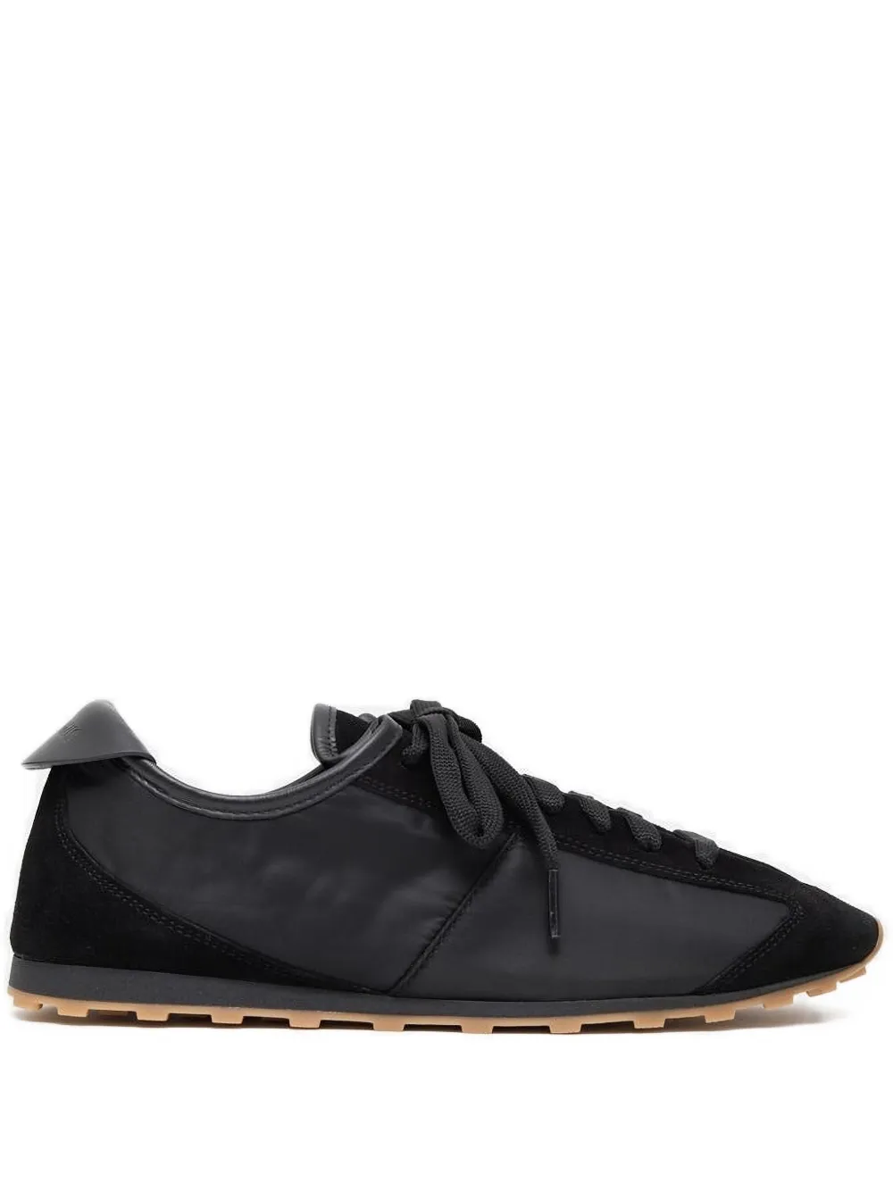 Jacquemus suede-panel nylon trainers Black