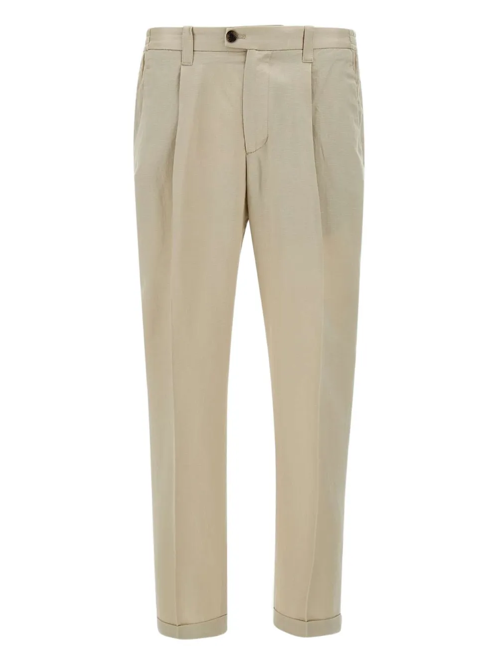 pleated-front trousers