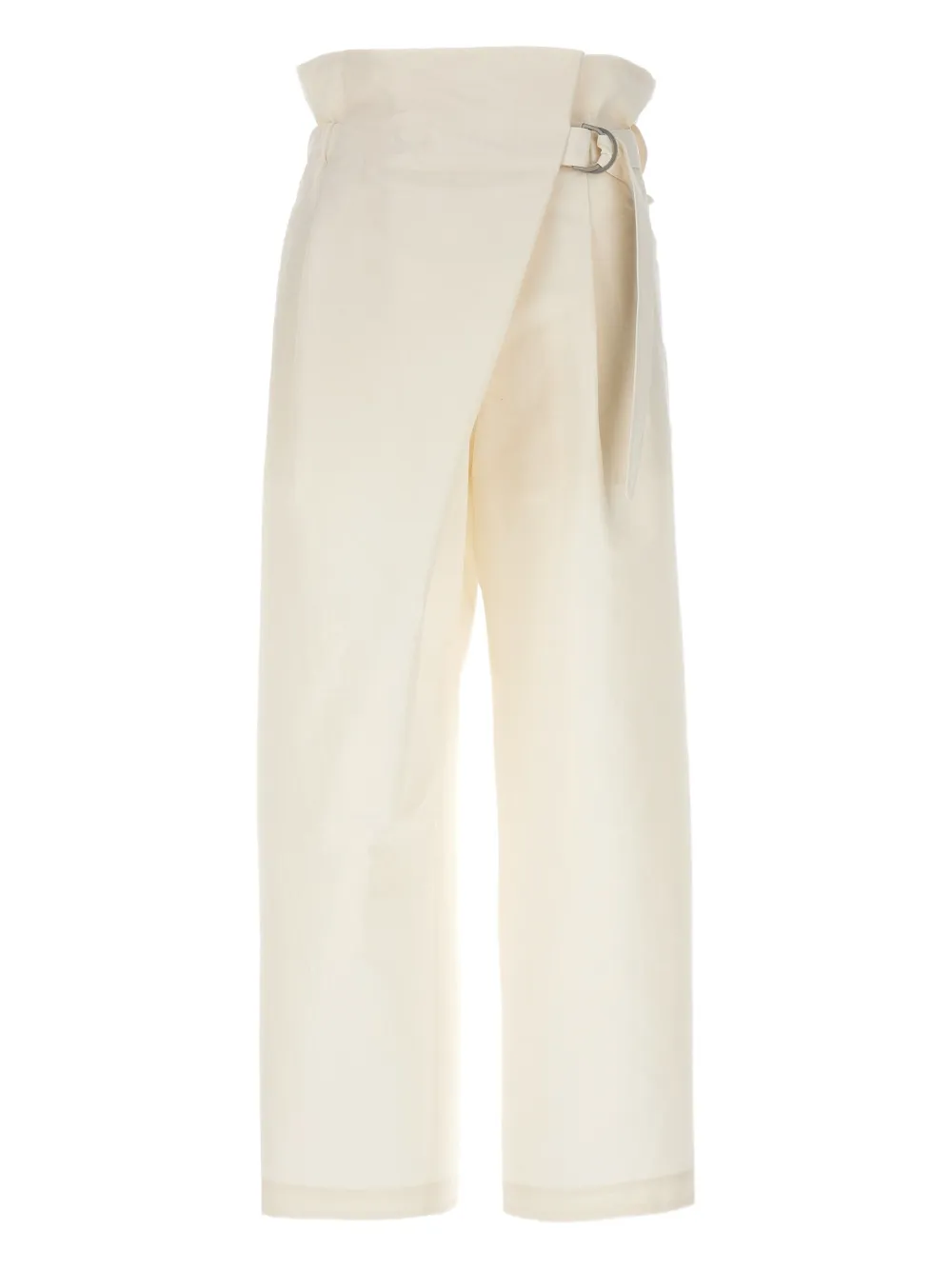 Issey Miyake elastic-waistband wrap trousers - ホワイト Issey Miyake elastic-waistband wrap trousers - ホワイト