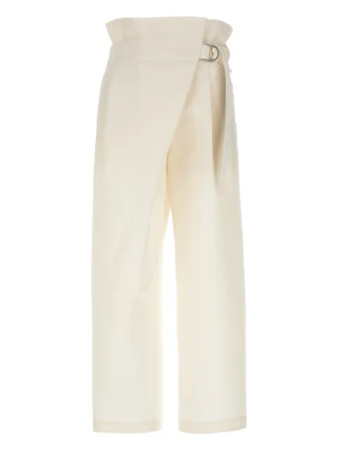 Issey Miyake elastic-waistband wrap trousers