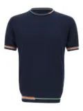 BOB Willis striped-trim T-shirt - Blue
