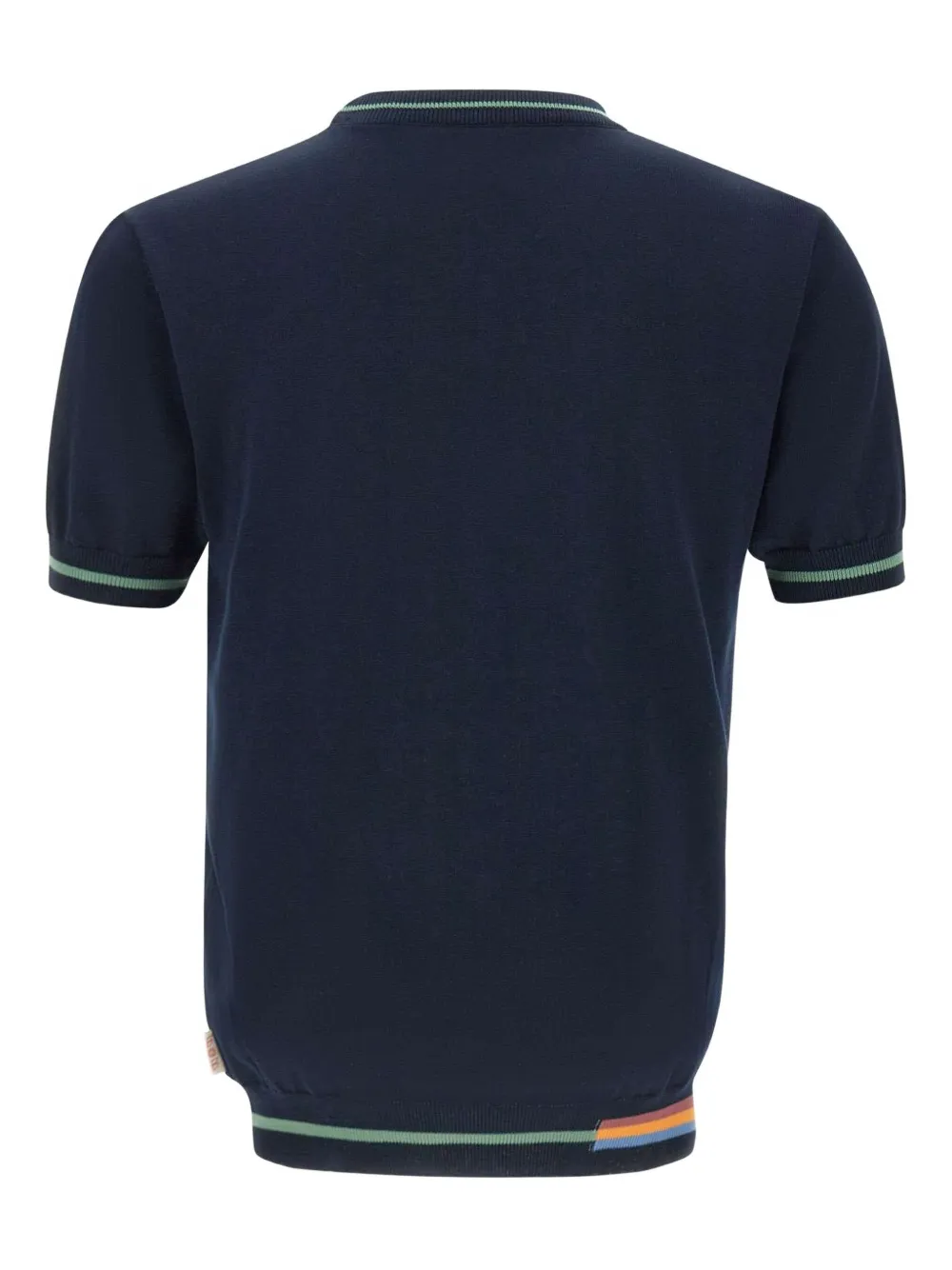 BOB Willis striped-trim T-shirt - Blauw