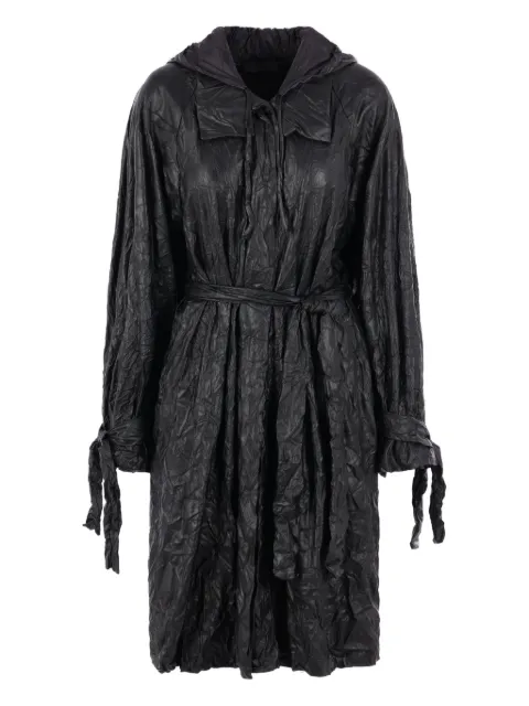 Maria Calderara hooded tie-waist coat