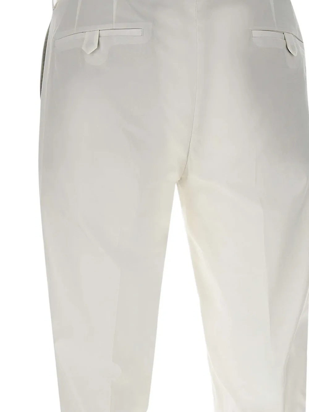 Devore Pleated Trousers In White