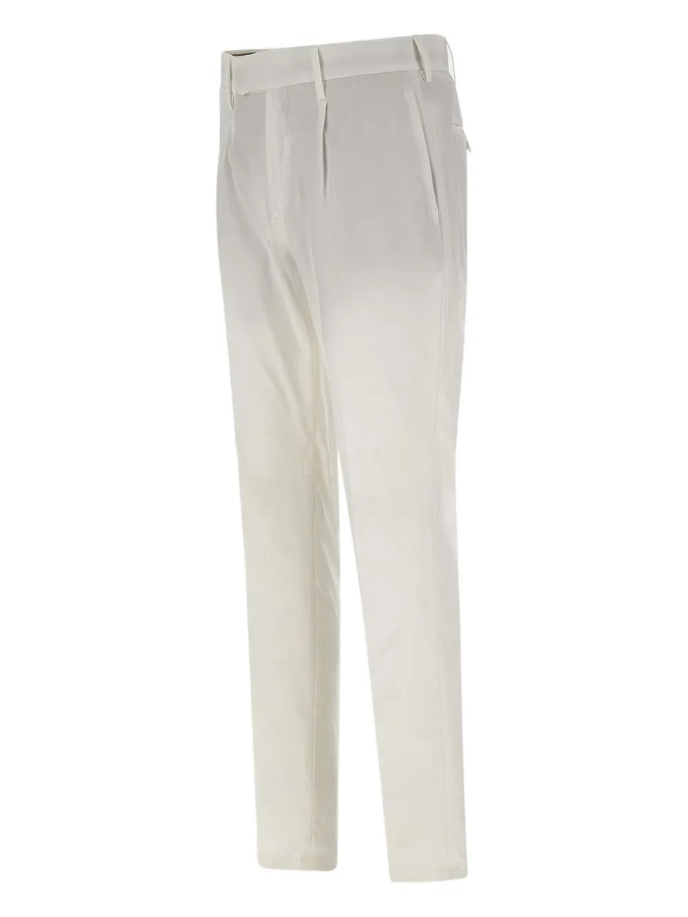 Devore Pleated Trousers In White