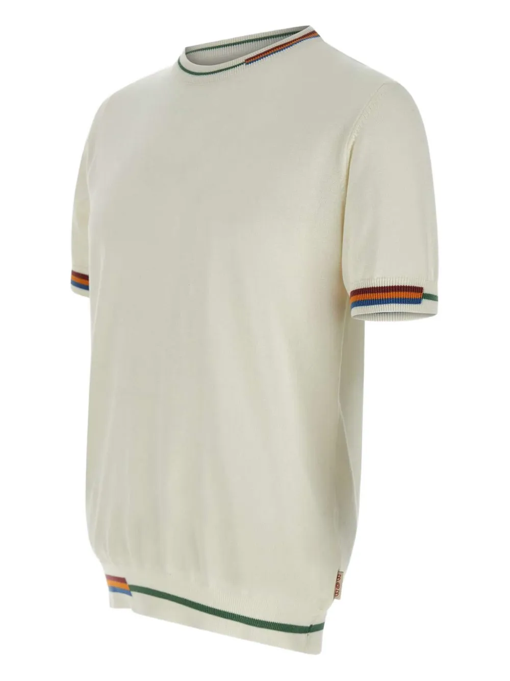 BOB stripe-trim T-shirt - Wit