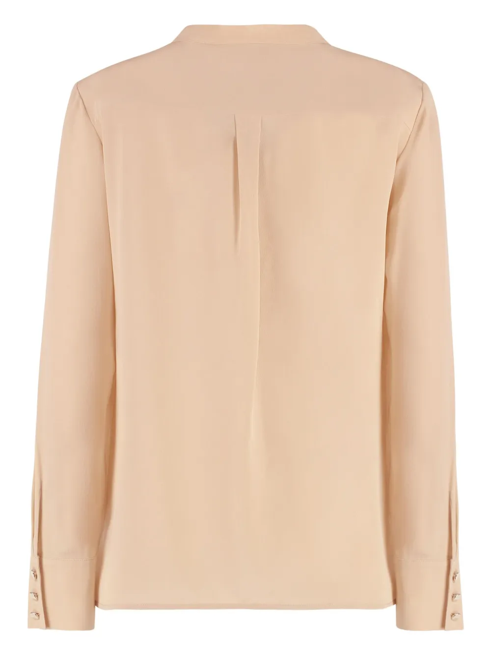 Max Mara Rennes geplooide blouse met ronde afwerking - Beige