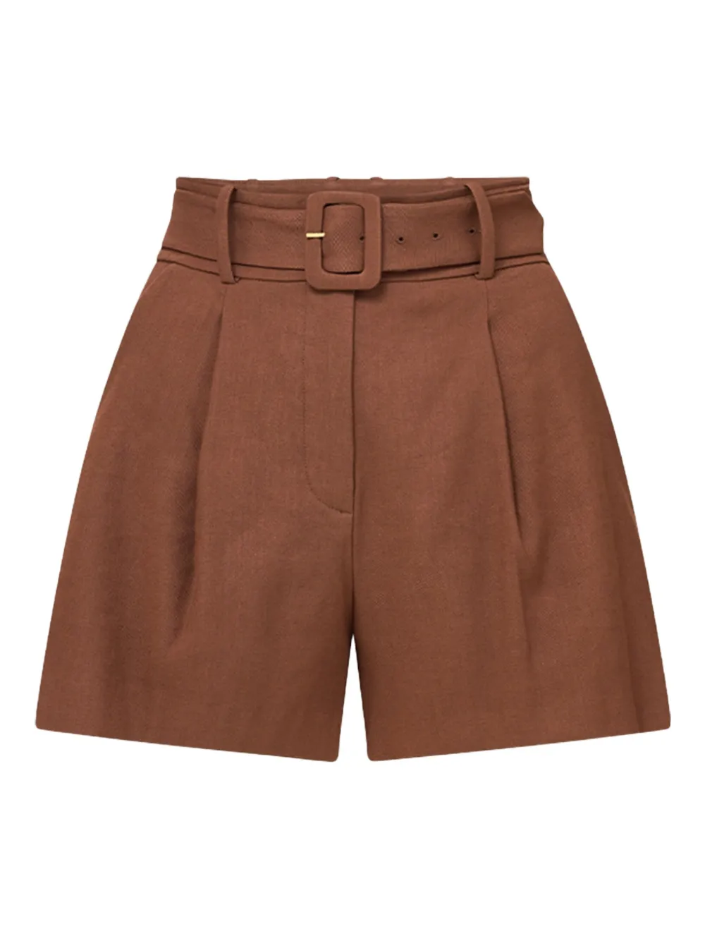 Veronica Beard belted pleat-detail shorts Bruin