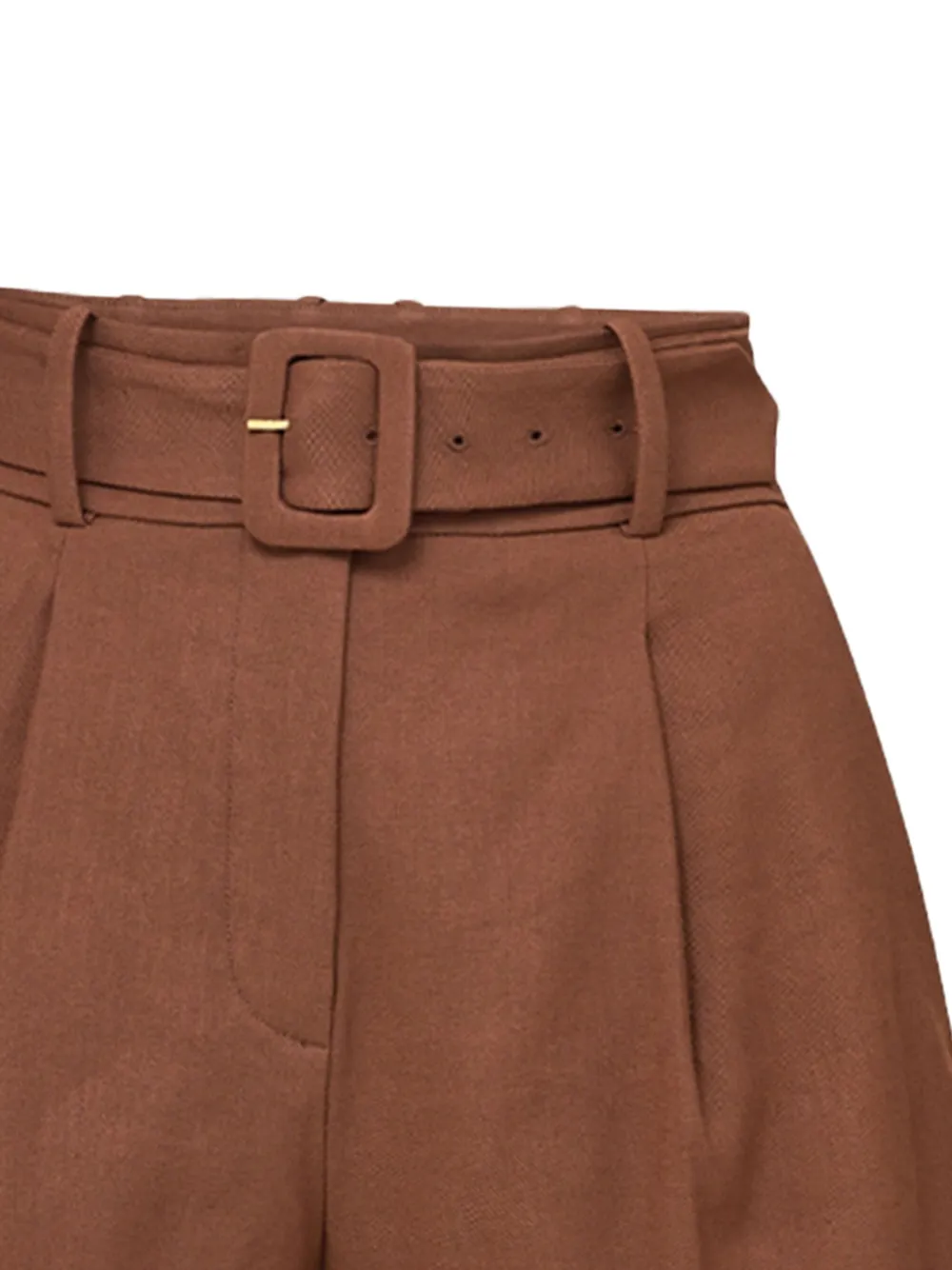 Veronica Beard belted pleat-detail shorts Bruin