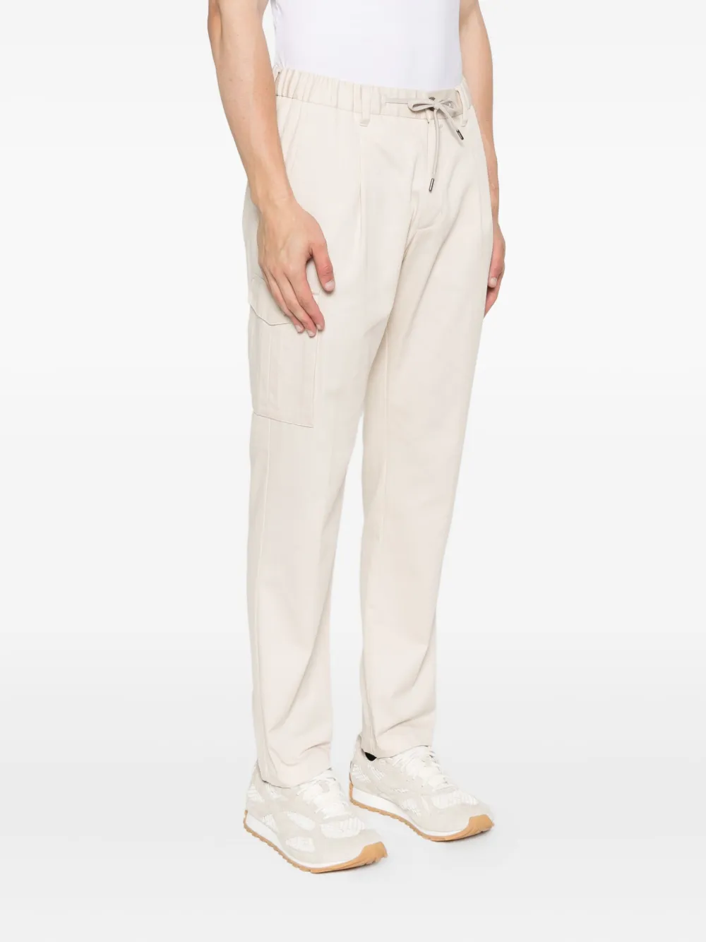 Herno Broek met cargo zak en trekkoord Beige
