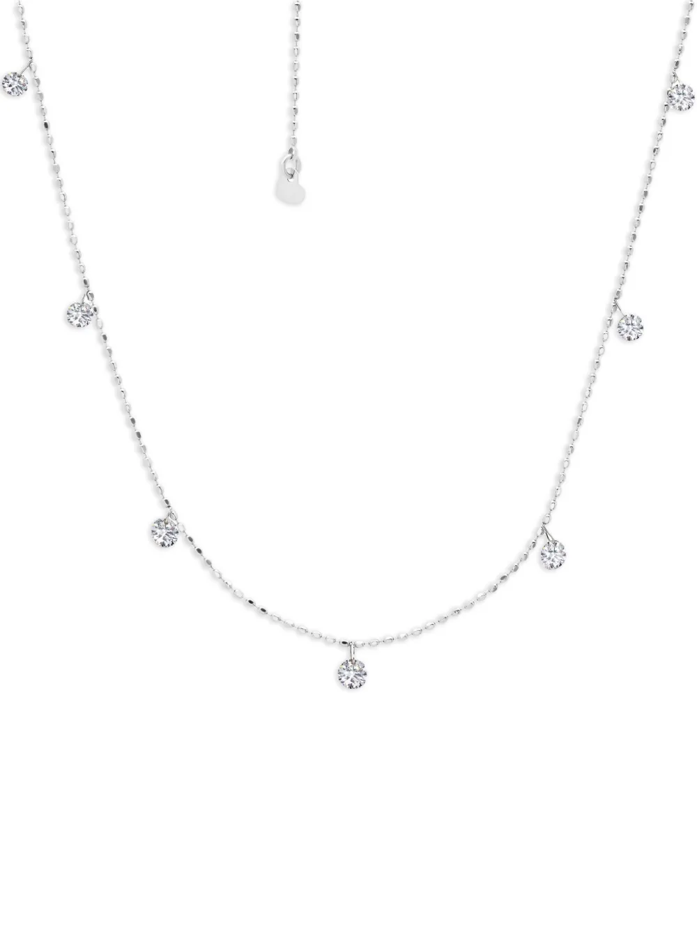 graziela 18K white gold Floating diamond necklace | Silver | Image 1