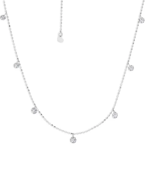 graziela 18K white gold Floating diamond necklace 