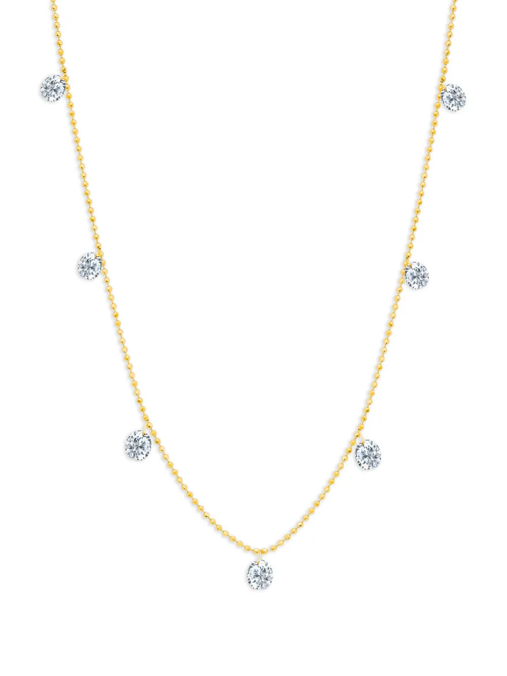 graziela 18K yellow gold Floating diamond necklace | Image 2