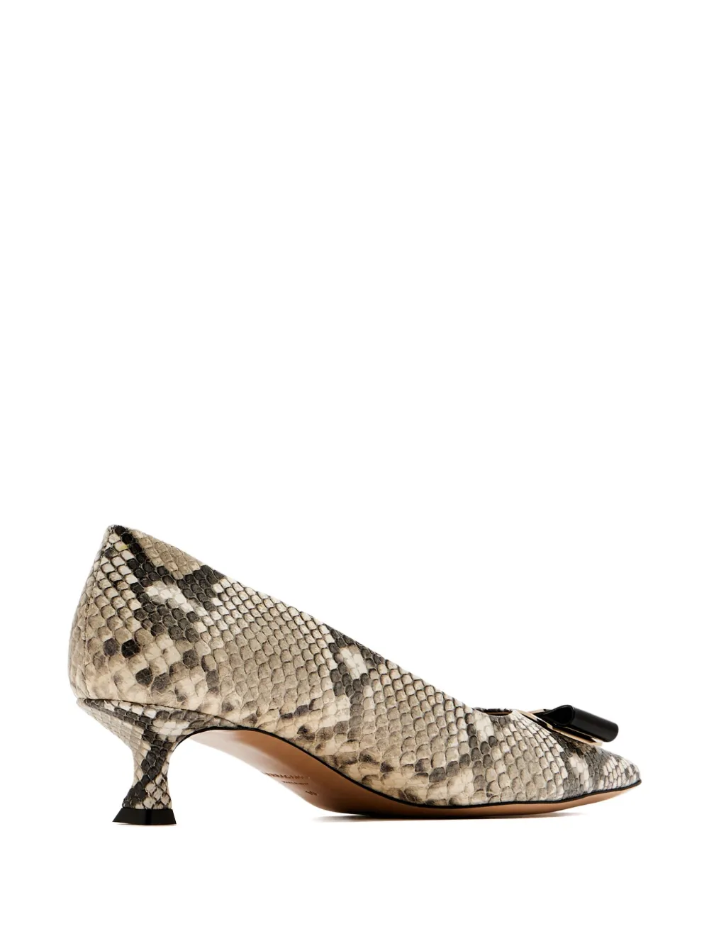 Ferragamo 40 mm Zelma pumps met strik Beige