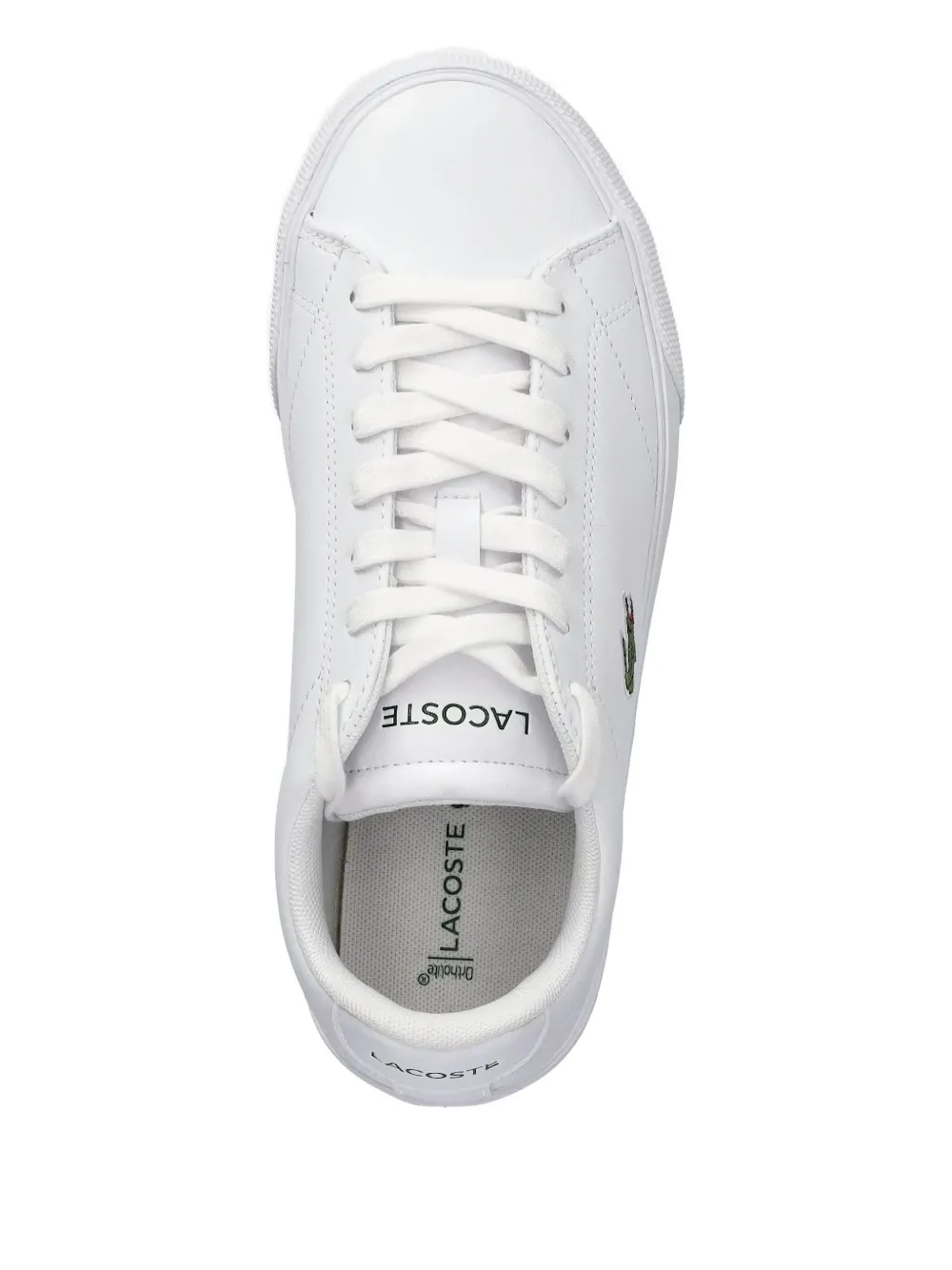 Lacoste Sneakers met krokodillen-reliëf - Wit