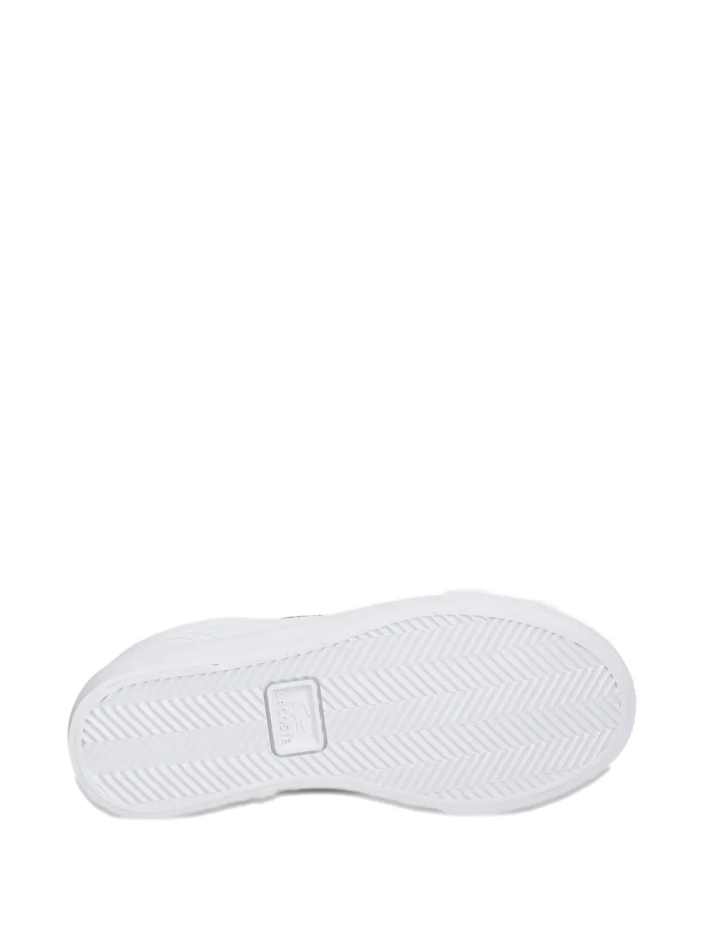 Lacoste Crocodile-embossed Leather Sneakers In White