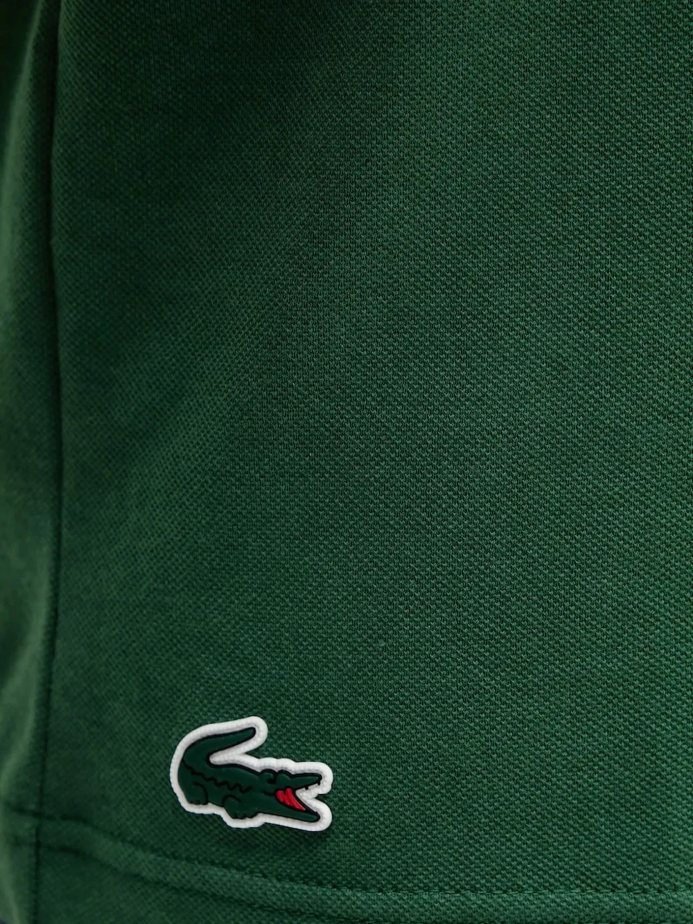 Lacoste crocodile-patch short-sleeved polo shirt Groen