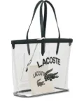 Lacoste Anna crocodile-logo transparent tote bag - White