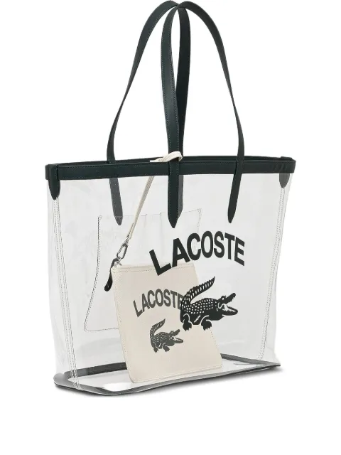 Lacoste Anna crocodile-logo transparent tote bag