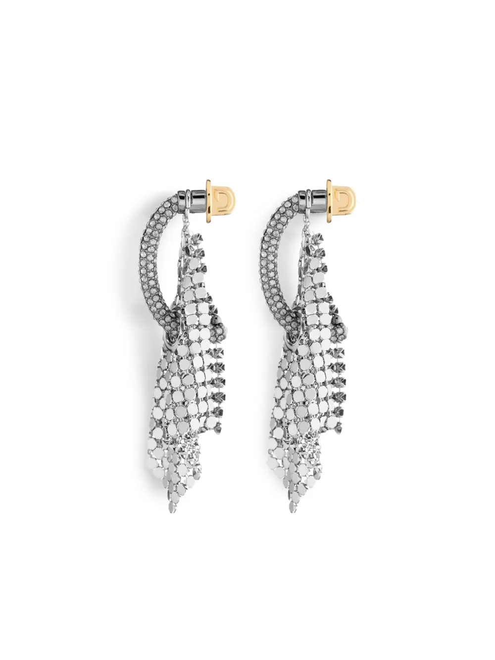 crystal-embellished hoop earrings