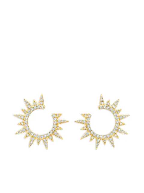 graziela 18K yellow gold Starburst diamond earrings