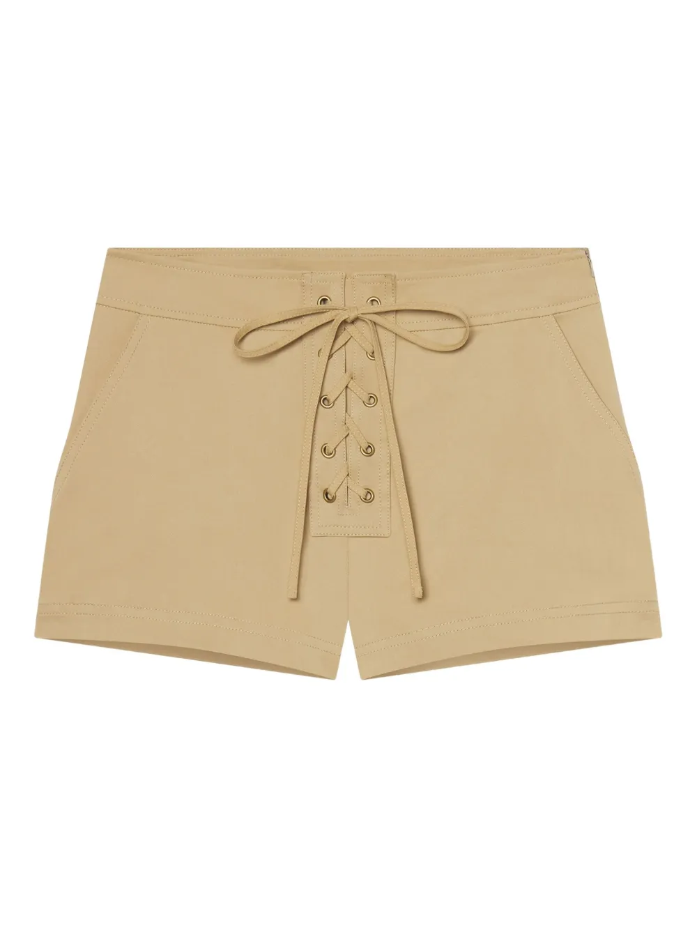 lace-up pocket shorts