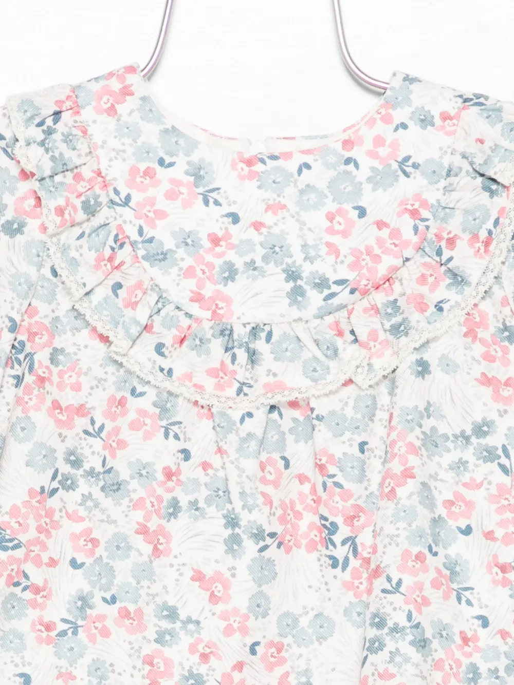 Tartine Et Chocolat floral-print ruffled top Blauw