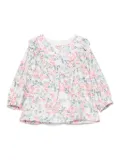 Tartine Et Chocolat floral-print ruffled top - Blue