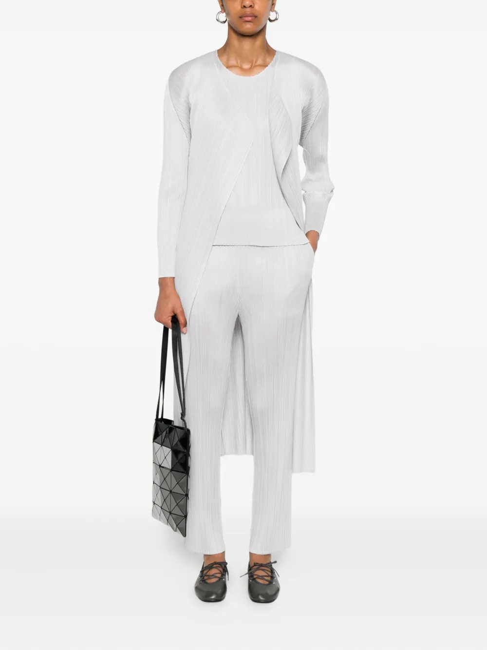Pleats Please Issey Miyake Geplooide jas Grijs