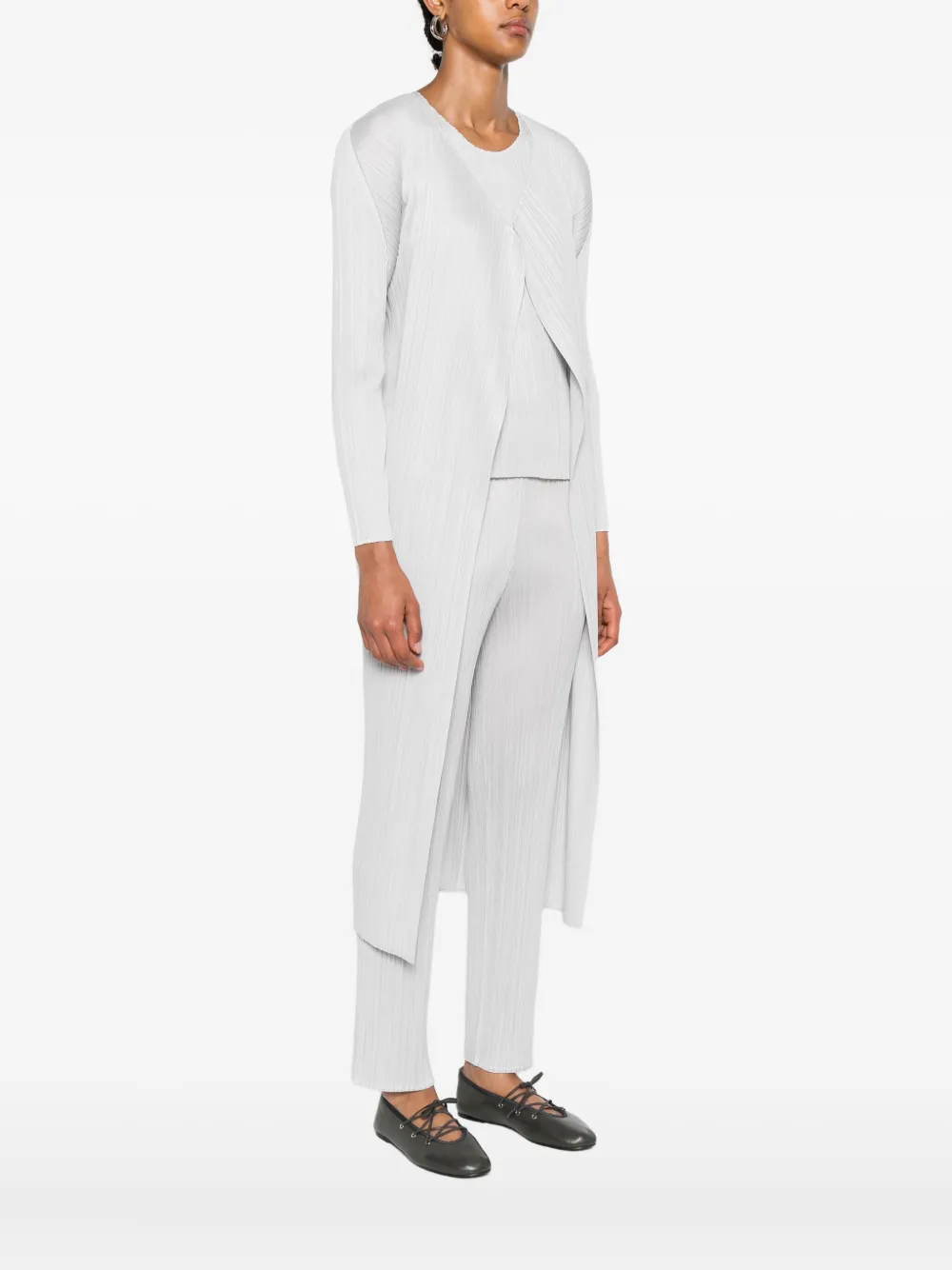 Pleats Please Issey Miyake Geplooide jas Grijs