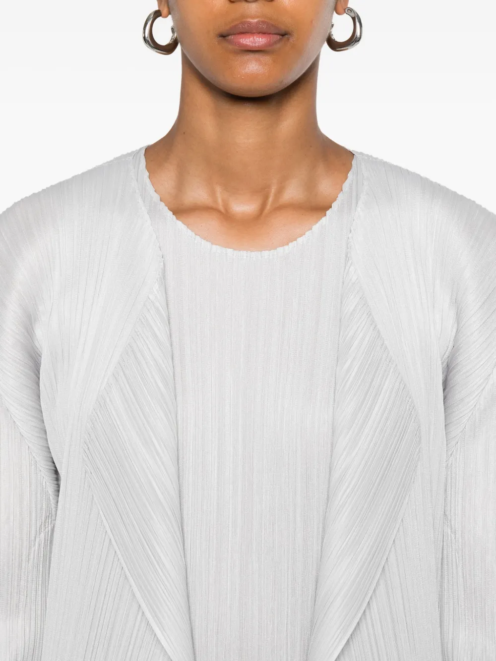 Pleats Please Issey Miyake Geplooide jas Grijs