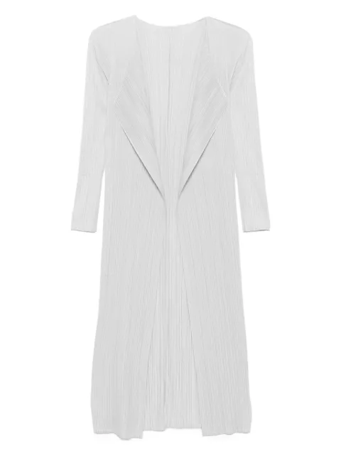 Pleats Please Issey Miyake abrigo con pliegues