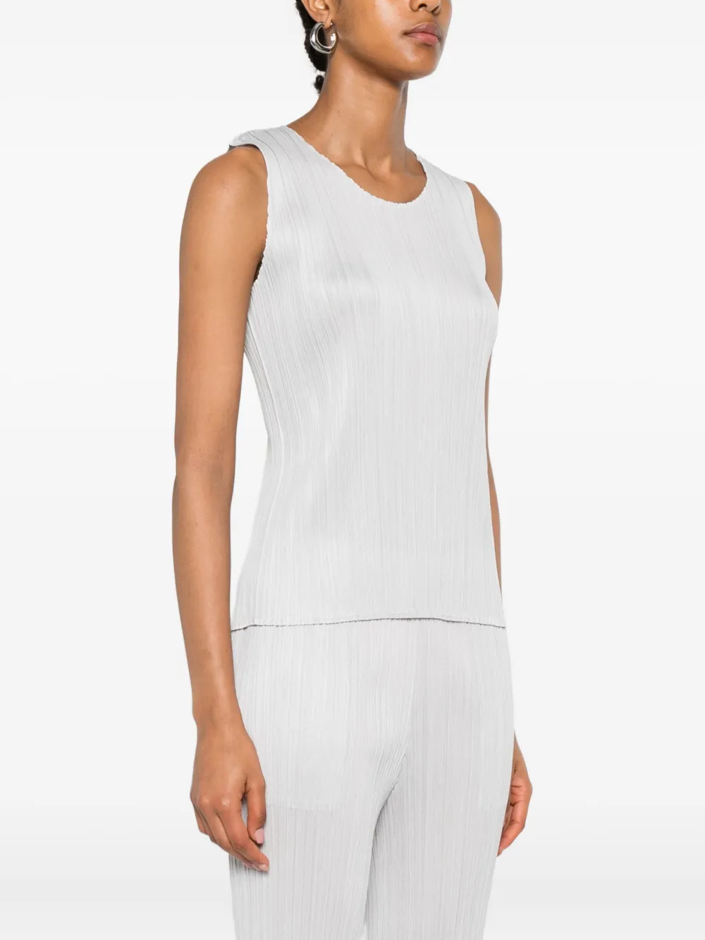 Pleats Please Issey Miyake Geplooide top Grijs