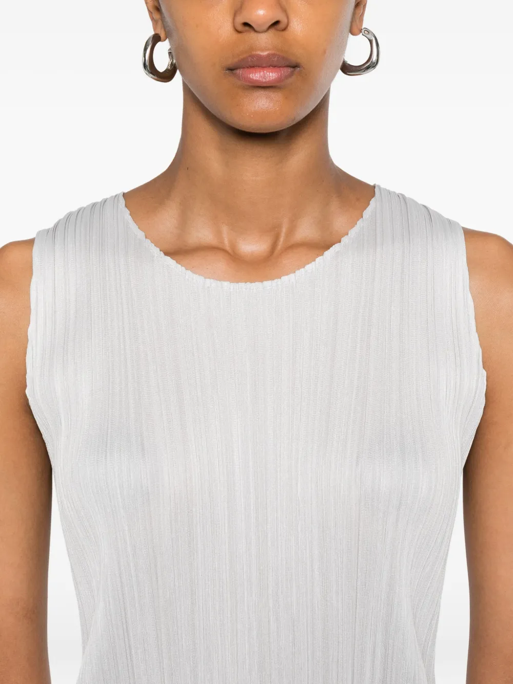 Pleats Please Issey Miyake Geplooide top Grijs