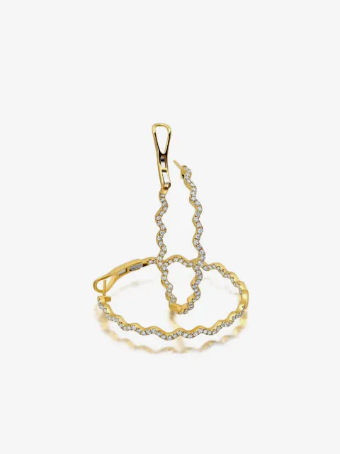 graziela 18K yellow gold Rio diamond earrings 