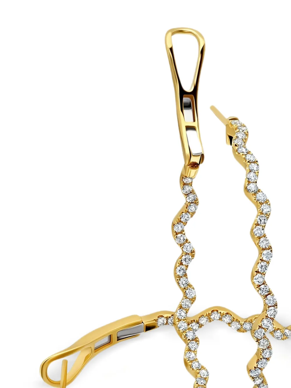 graziela 18K yellow gold Rio diamond earrings | Image 2