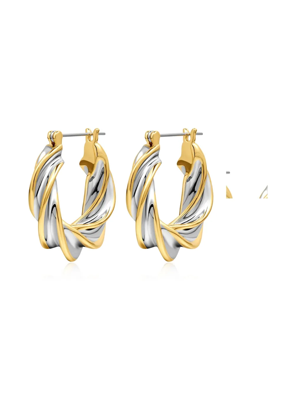 Luv Aj Twisted Hoop Earrings In Gold