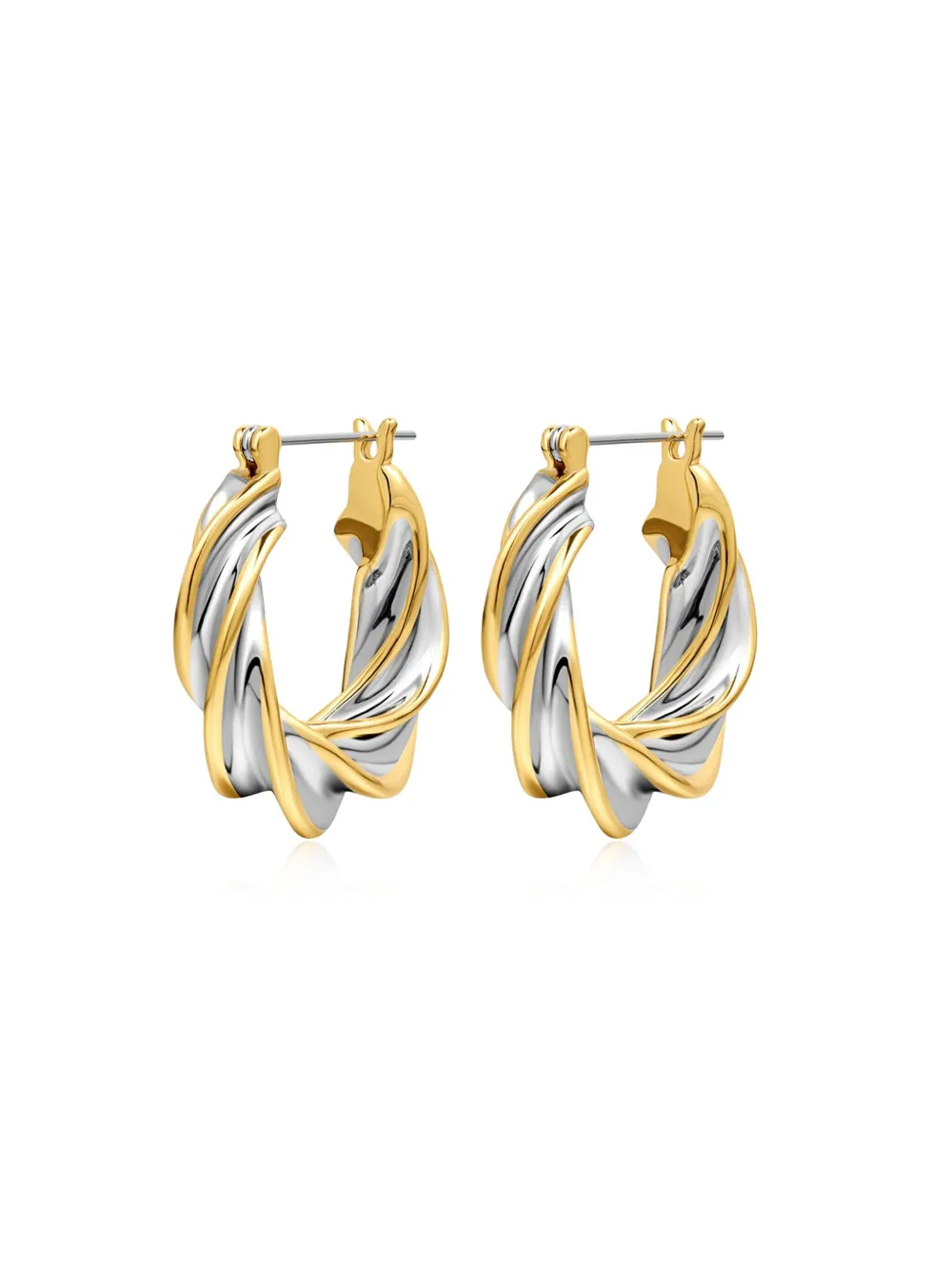 Luv Aj twisted hoop earrings - Goud